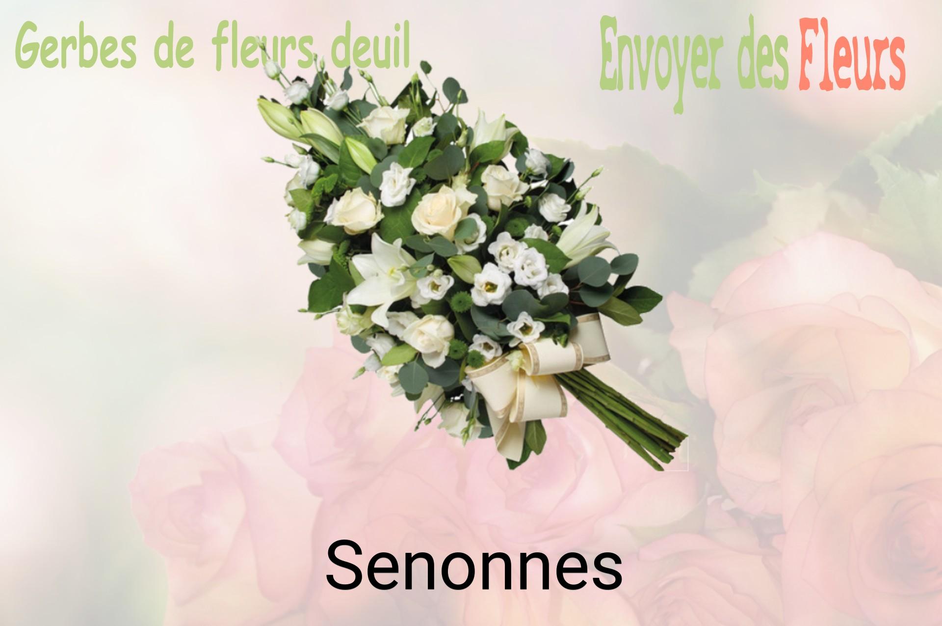 Gerbe de fleurs de deuil livrée à Senonnes